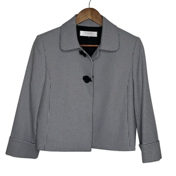 TAHARI Houndstooth Cropped Blazer - 6 - Picture 1 of 5